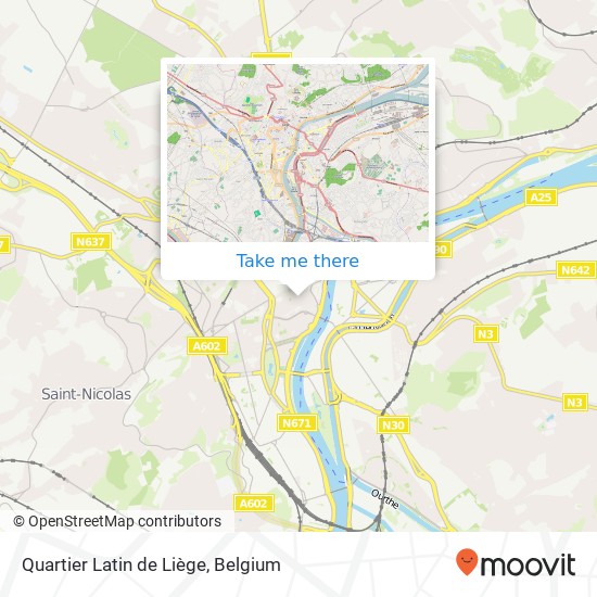 Quartier Latin de Liège, Rue Saint-Paul 13 4000 Liège plan