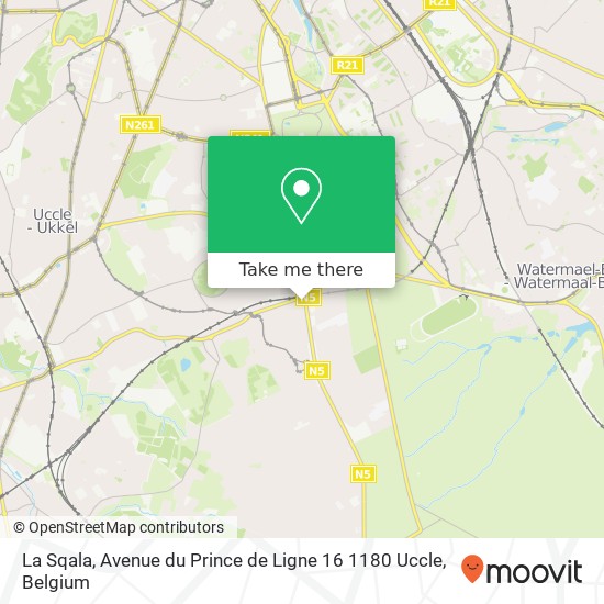 La Sqala, Avenue du Prince de Ligne 16 1180 Uccle plan