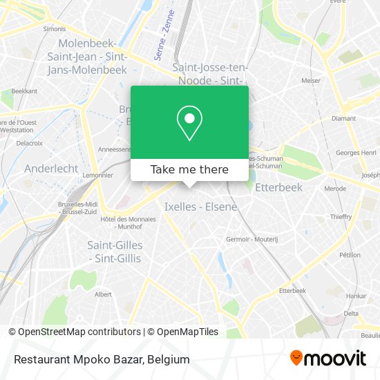 Restaurant Mpoko Bazar map