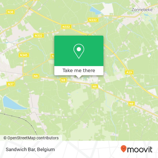 Sandwich Bar, Meenseweg 8902 Ieper plan