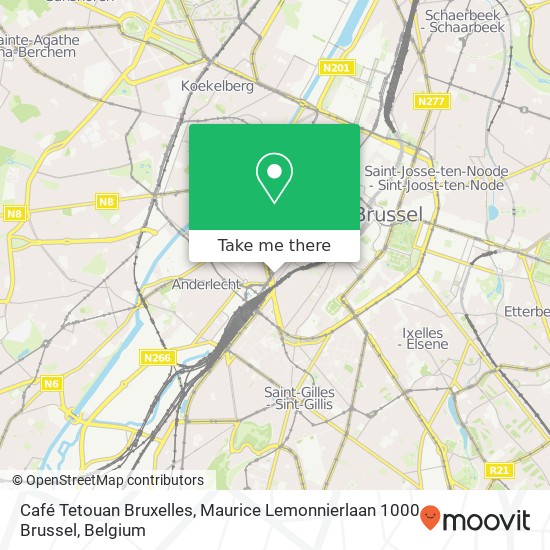 Café Tetouan Bruxelles, Maurice Lemonnierlaan 1000 Brussel map