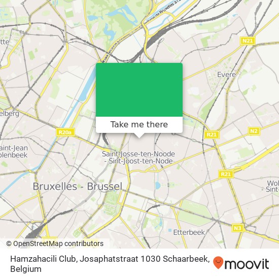 Hamzahacili Club, Josaphatstraat 1030 Schaarbeek map