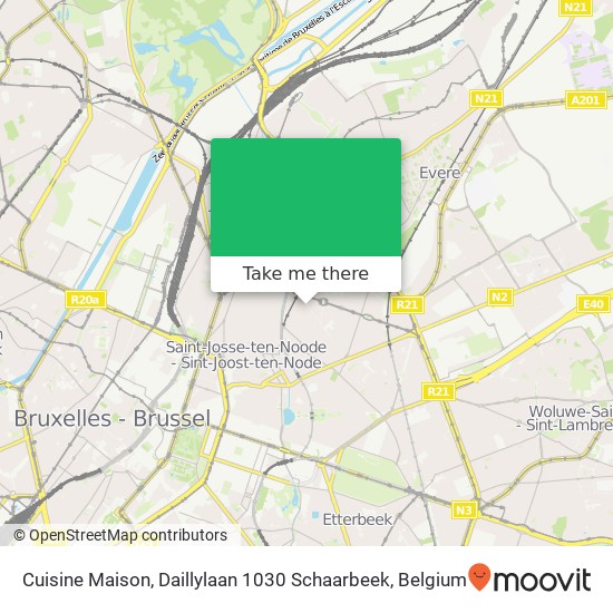 Cuisine Maison, Daillylaan 1030 Schaarbeek map