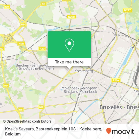 Koek's Saveurs, Bastenakenplein 1081 Koekelberg plan