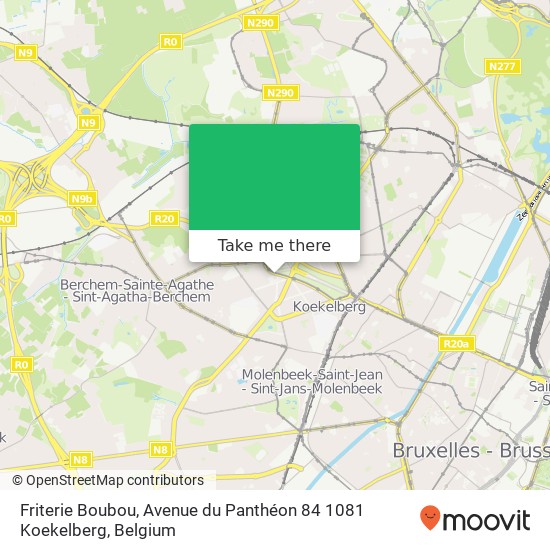 Friterie Boubou, Avenue du Panthéon 84 1081 Koekelberg map