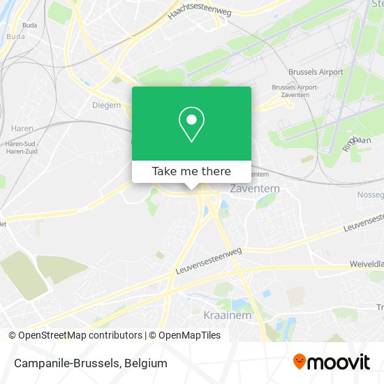 Campanile-Brussels map