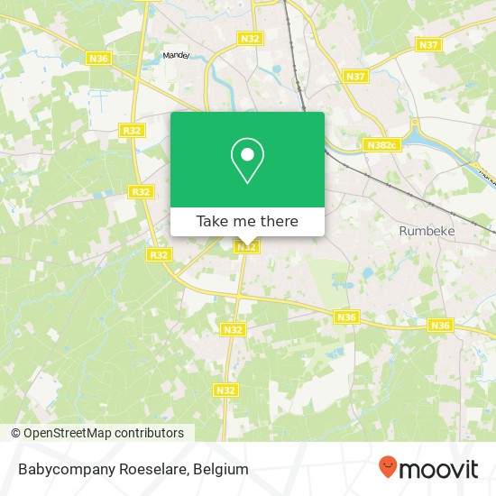 Babycompany Roeselare, Meensesteenweg 313 8800 Roeselare plan