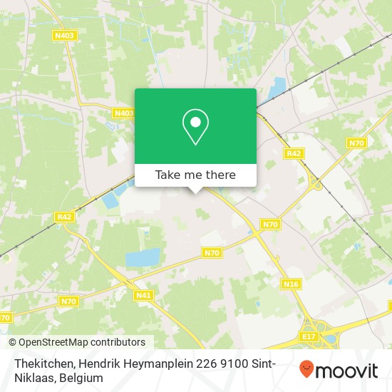 Thekitchen, Hendrik Heymanplein 226 9100 Sint-Niklaas plan