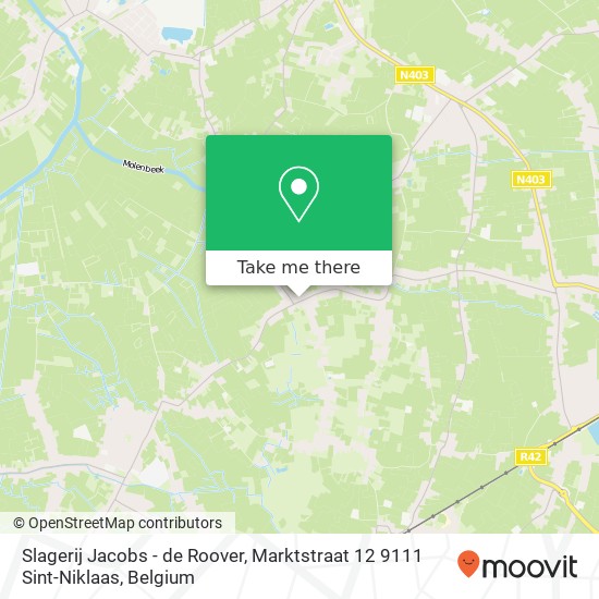 Slagerij Jacobs - de Roover, Marktstraat 12 9111 Sint-Niklaas map