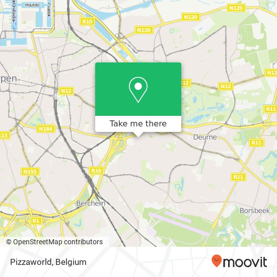 Pizzaworld, Dokter van de Perrelei 53 2140 Antwerpen plan