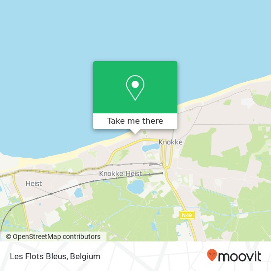 Les Flots Bleus, Zeedijk-Albertstrand 8300 Knokke-Heist map