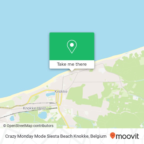 Crazy Monday Mode Siesta Beach Knokke map