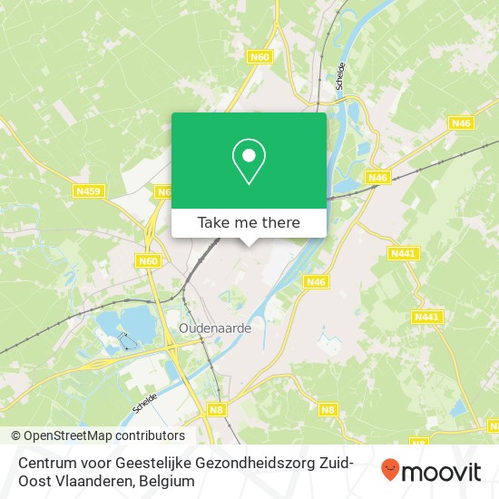 Centrum voor Geestelijke Gezondheidszorg Zuid-Oost Vlaanderen map