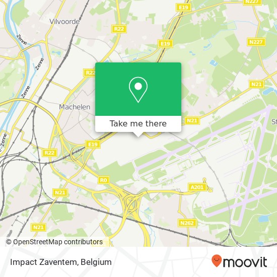 Impact Zaventem map