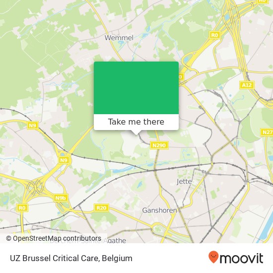 UZ Brussel Critical Care map