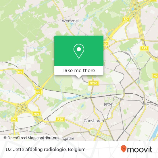 UZ Jette afdeling radiologie map