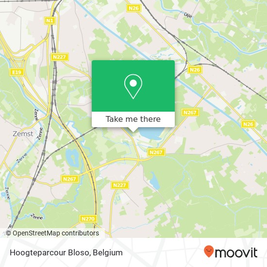 Hoogteparcour Bloso plan