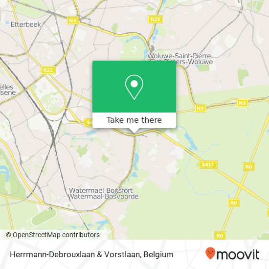 Herrmann-Debrouxlaan & Vorstlaan map