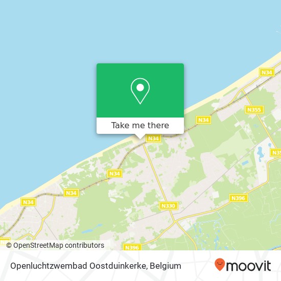 Openluchtzwembad Oostduinkerke map