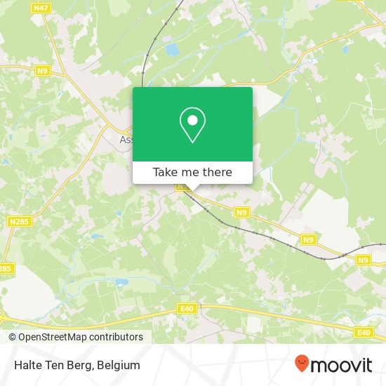 Halte Ten Berg map