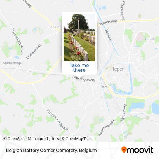 Belgian Battery Corner Cemetery map