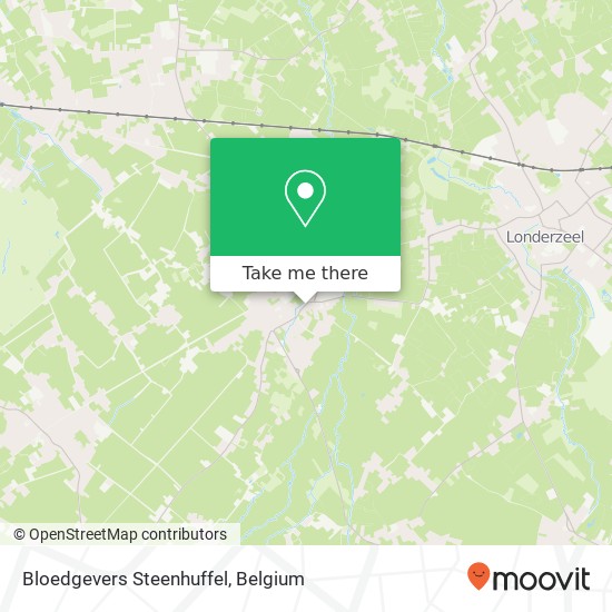 Bloedgevers Steenhuffel map