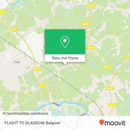 FLIGHT TO GLASGOW map