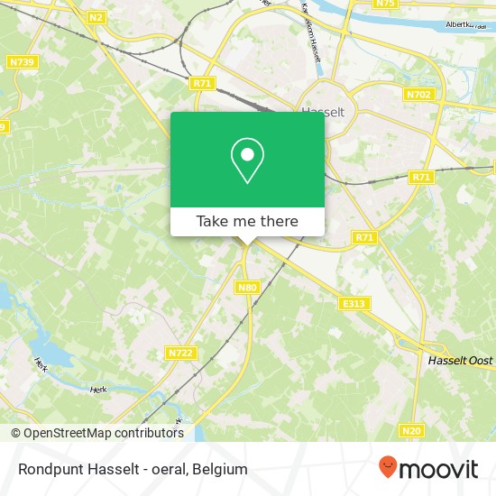 Rondpunt Hasselt - oeral map