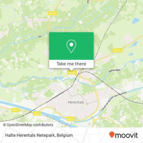 Halte Herentals Netepark map
