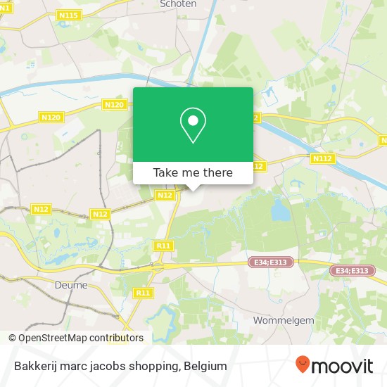 Bakkerij marc jacobs shopping map