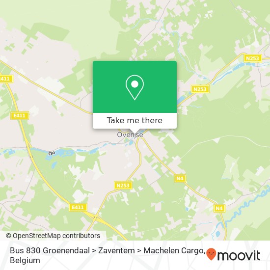 Bus 830 Groenendaal > Zaventem > Machelen Cargo plan