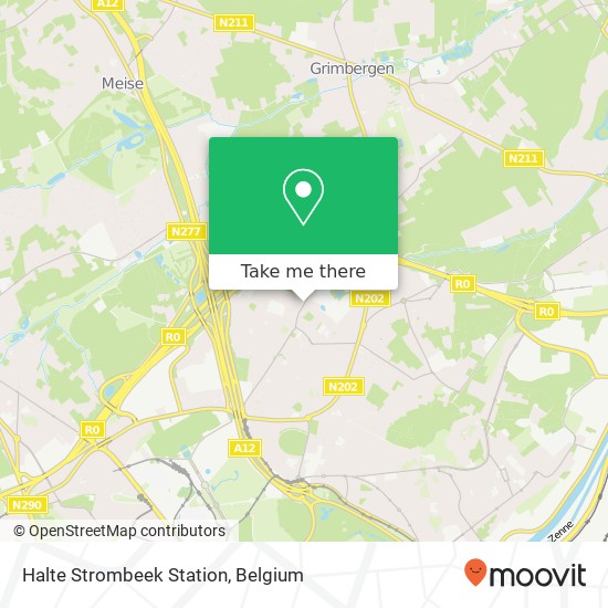 Halte Strombeek Station map