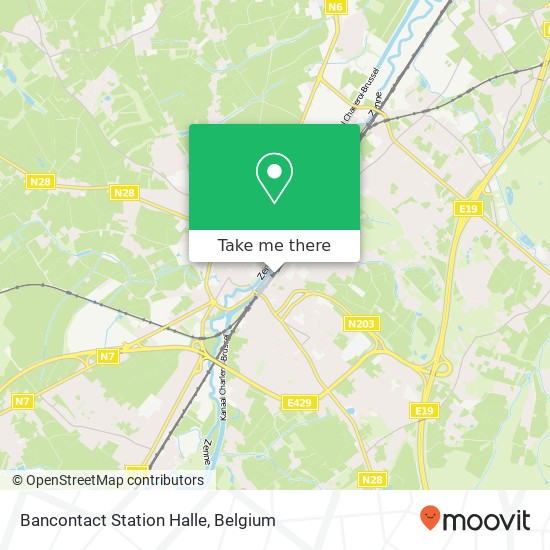 Bancontact Station Halle map