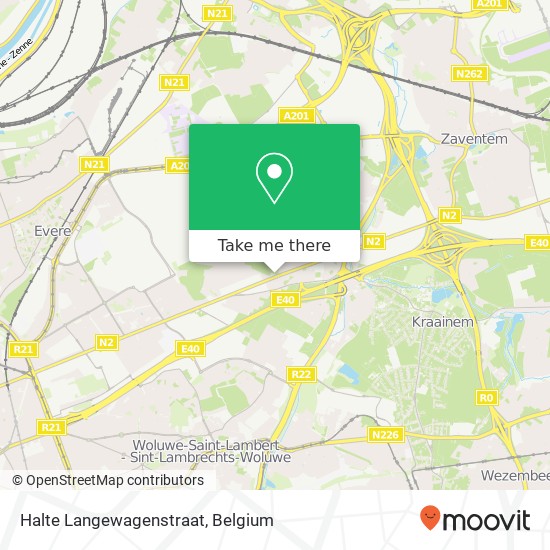 Halte Langewagenstraat map
