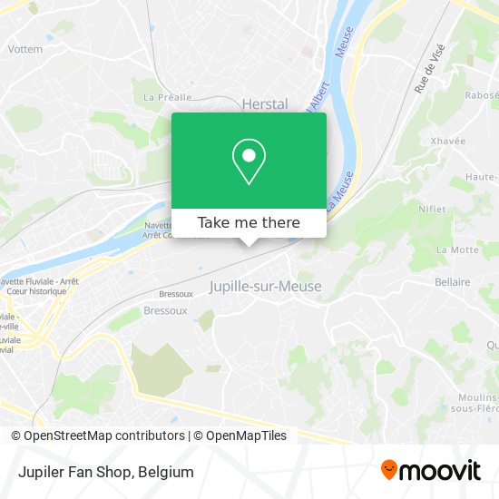 Jupiler Fan Shop map
