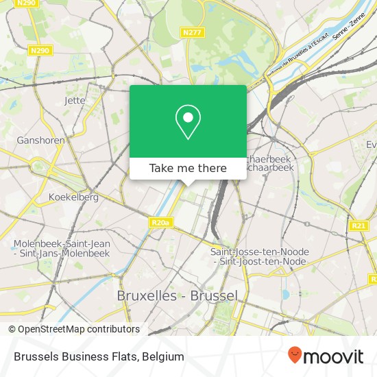 Brussels Business Flats map