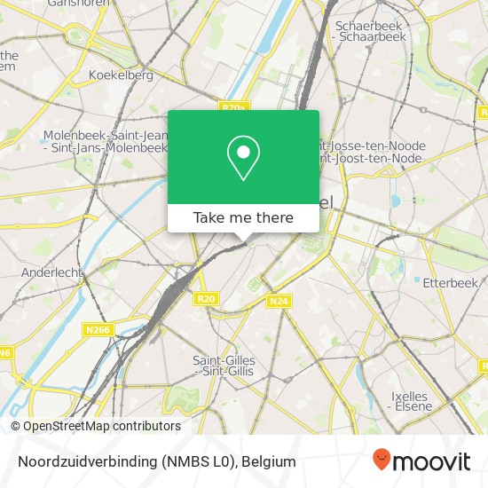 Noordzuidverbinding (NMBS L0) map