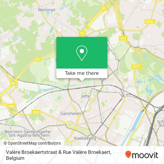 Valère Broekaertstraat & Rue Valère Broekaert map