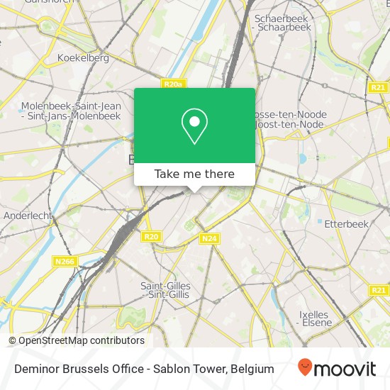 Deminor Brussels Office - Sablon Tower map