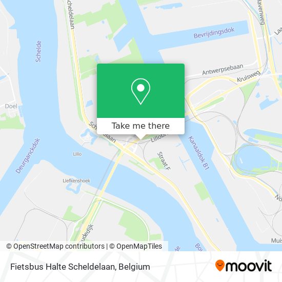 Fietsbus Halte Scheldelaan map