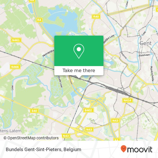 Bundels Gent-Sint-Pieters map