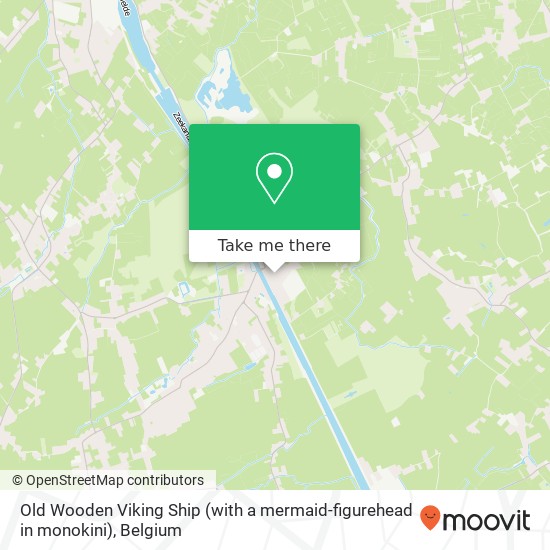 Old Wooden Viking Ship (with a mermaid-figurehead in monokini) map