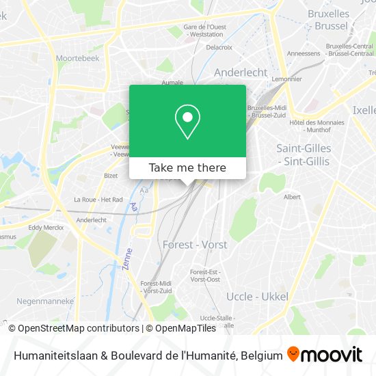 Humaniteitslaan & Boulevard de l'Humanité map