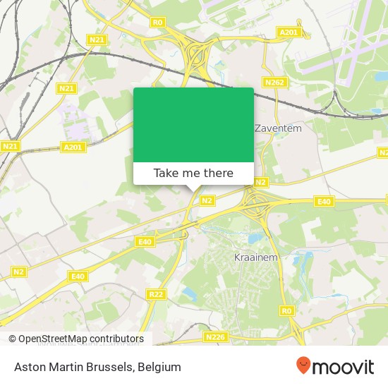 Aston Martin Brussels map