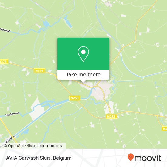 AVIA Carwash Sluis map