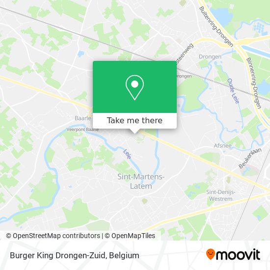 Burger King Drongen-Zuid plan