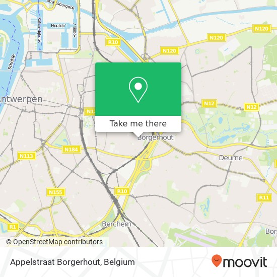 Appelstraat Borgerhout map