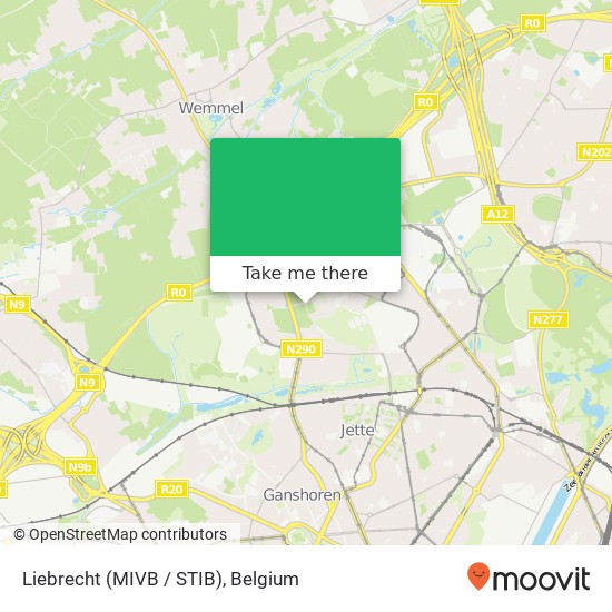 Liebrecht (MIVB / STIB) map