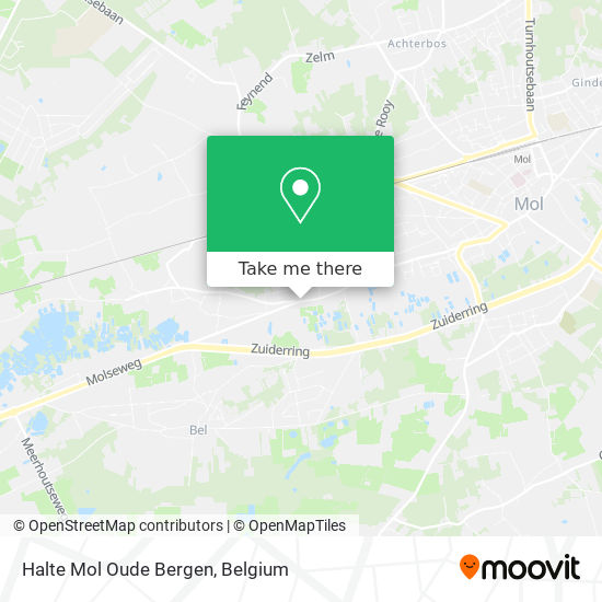 Halte Mol Oude Bergen map