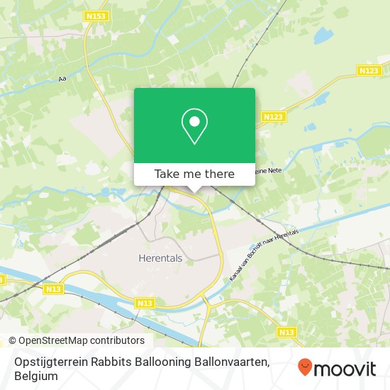 Opstijgterrein Rabbits Ballooning Ballonvaarten map